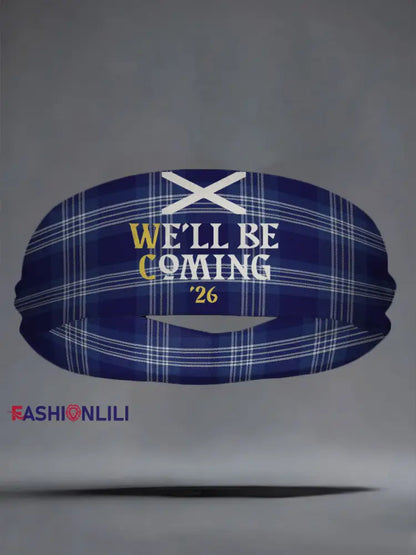 Scotland Football Lover Printed Sports Headband As picture / ONE