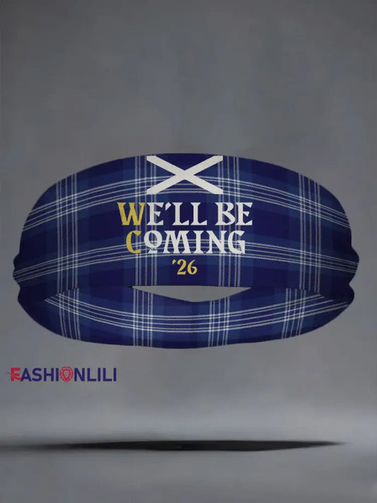 Scotland Football Lover Printed Sports Headband As picture / ONE