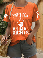 Women's Fight for animal rights T-shirt
