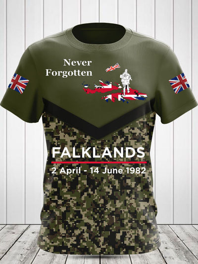 Men's Falklands War Veteran Printed T-Shirt