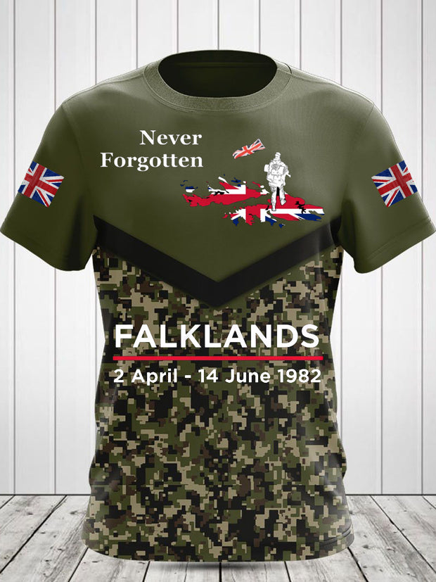 Men's Falklands War Veteran Printed T-Shirt