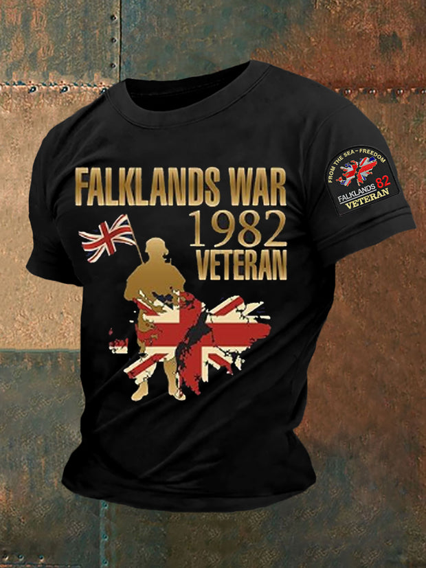 Men's Falklands War Veteran Printed T-Shirt