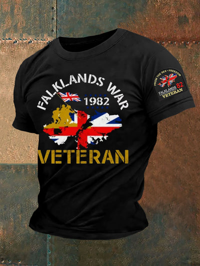 Men's Falklands War Veteran Printed T-Shirt