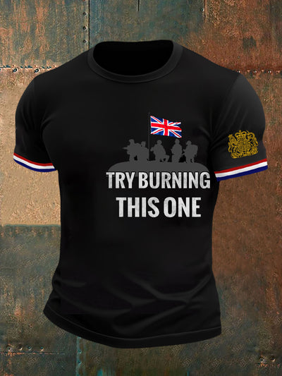 Men's vintage British Royal Navy casual short-sleeved T-shirt British