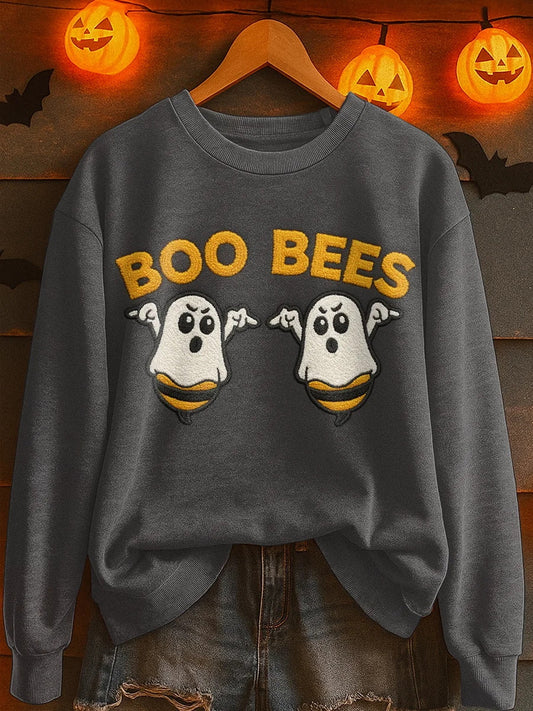 Women's Boo Bees Printed Casual Sweatshirt