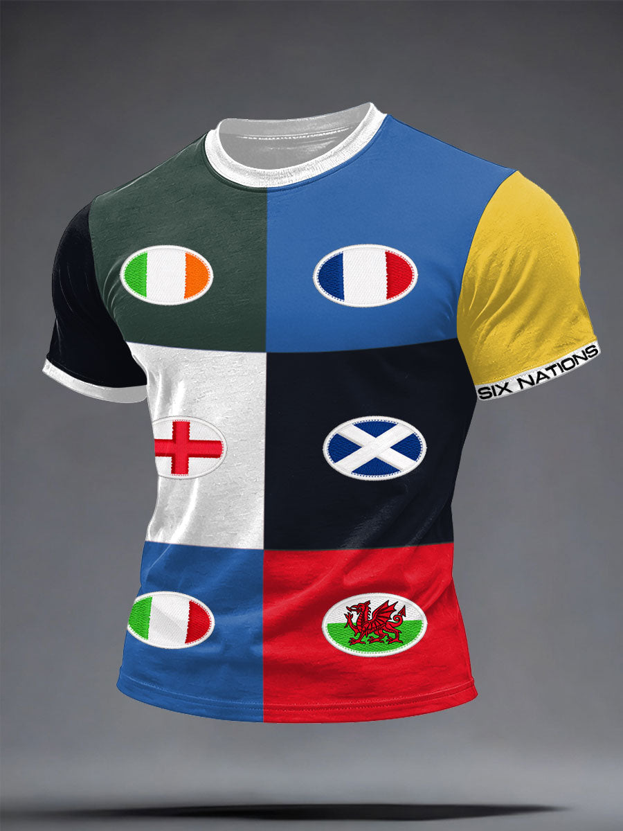 Men's 6 Nations Rugby Lover Printed T-shirt