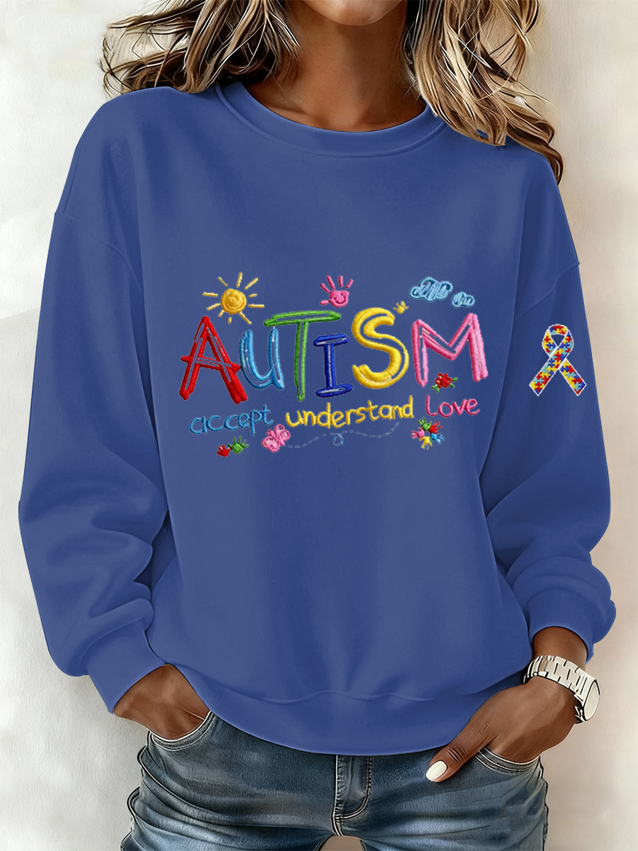 Women's Autism Accept Understand Love Regular Sweatshirt
