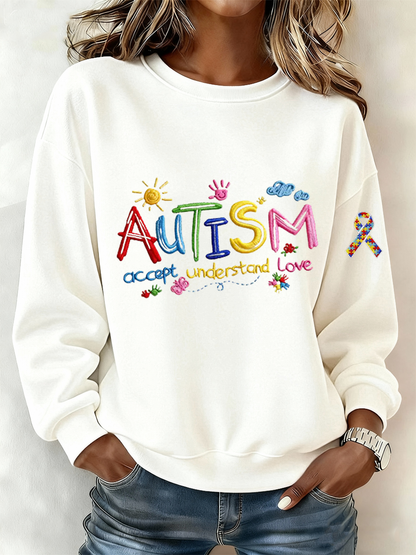 Women's Autism Accept Understand Love Regular Sweatshirt