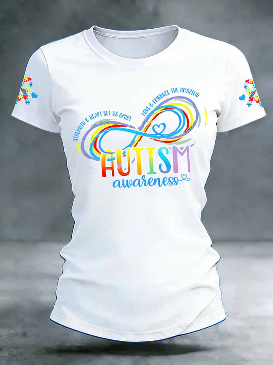 Women's Autism Acceptance  short-sleeved T-shirt