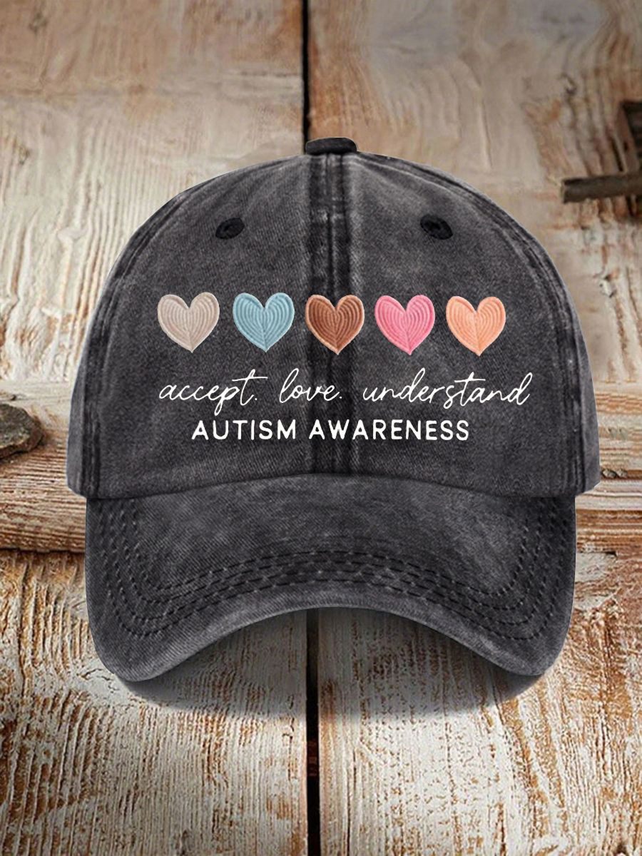 Unisex Vintage Autism Awareness Printed Hat