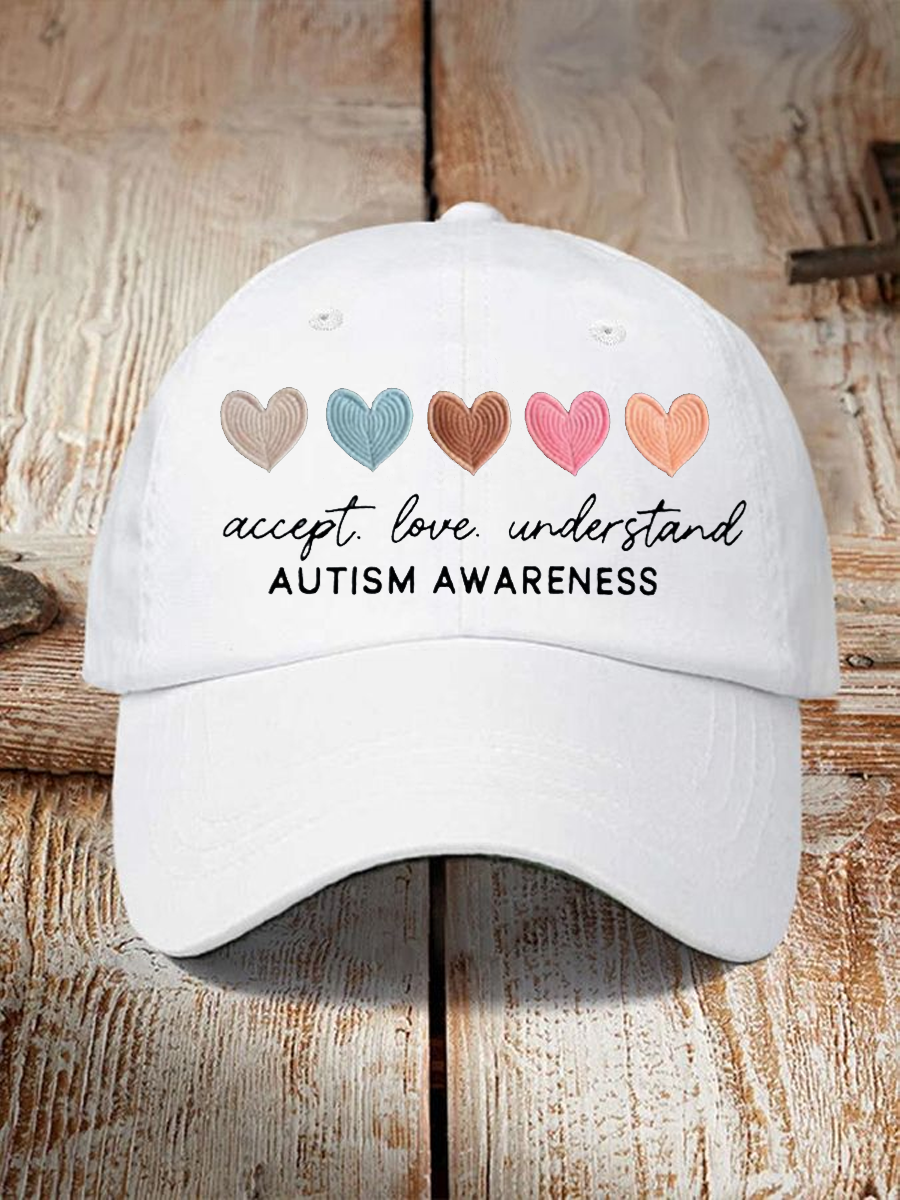 Unisex Vintage Autism Awareness Printed Hat