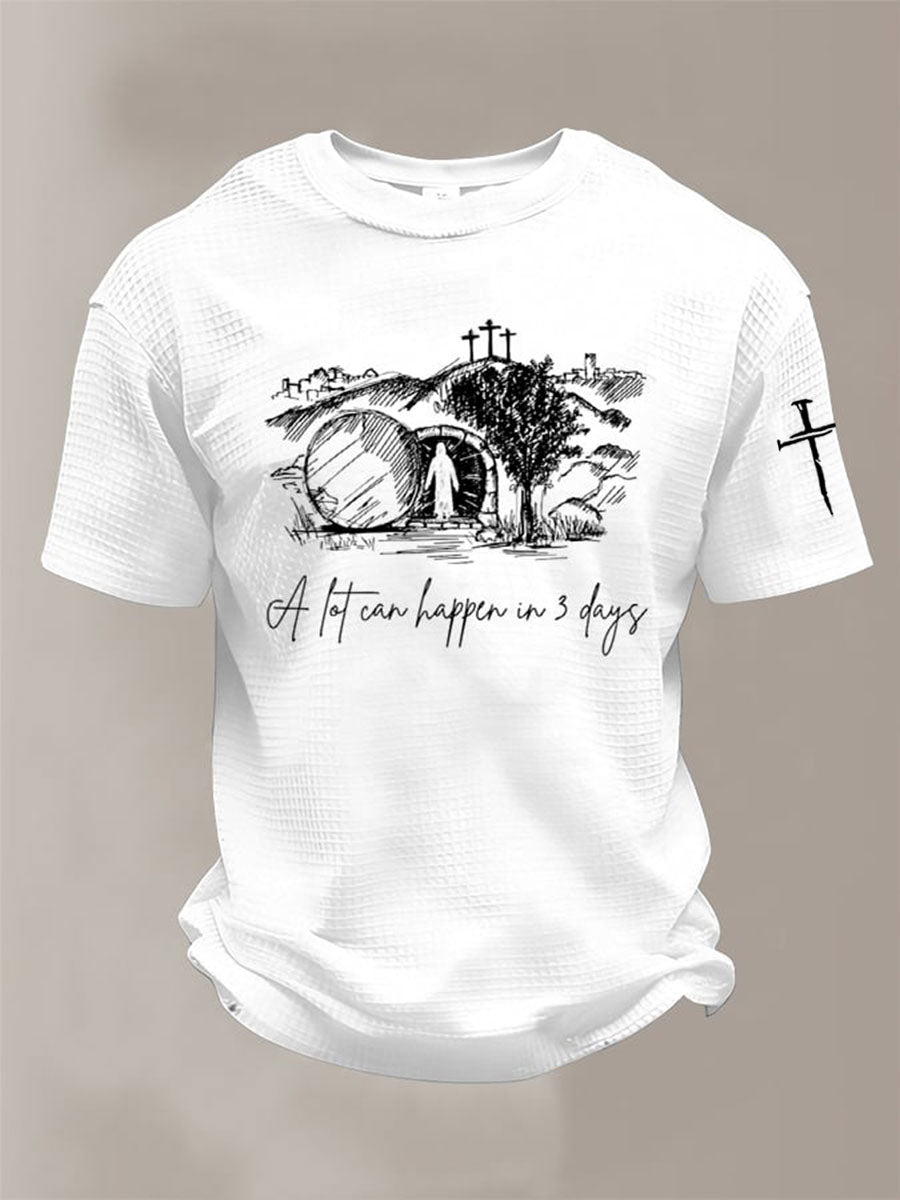 Men's A Lot Can Happen In 3 Days Waffle Short Sleeve