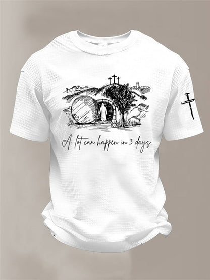Men's A Lot Can Happen In 3 Days Waffle Short Sleeve