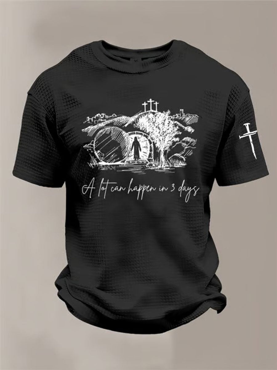 Men's A Lot Can Happen In 3 Days Waffle Short Sleeve
