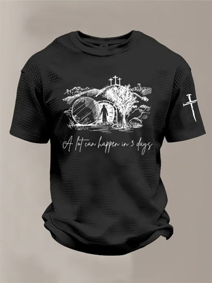 Men's A Lot Can Happen In 3 Days Waffle Short Sleeve