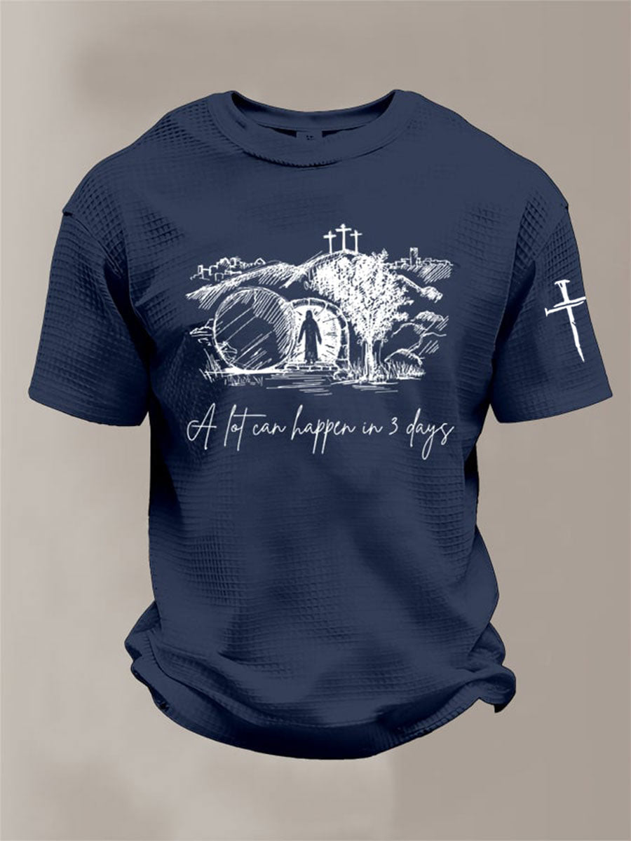Men's A Lot Can Happen In 3 Days Waffle Short Sleeve