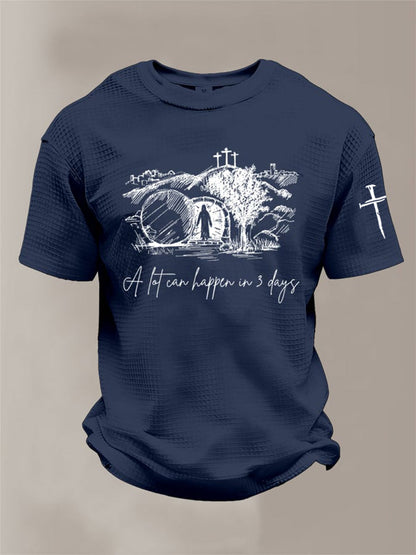 Men's A Lot Can Happen In 3 Days Waffle Short Sleeve