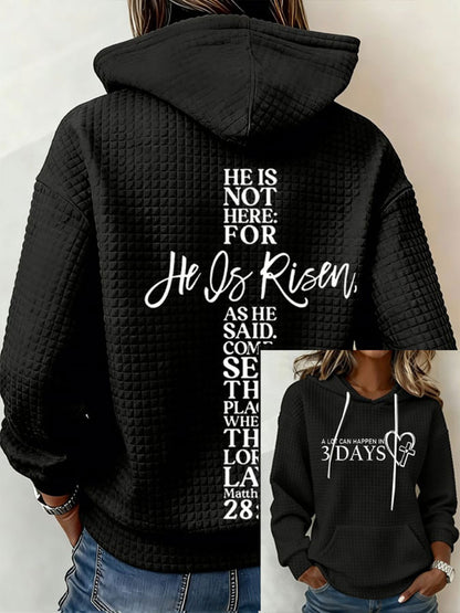 Women's A Lot Can Happen In 3 Days Large-sized Hooded Sweatshirt