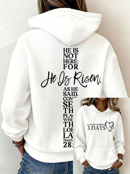 Women's A Lot Can Happen In 3 Days Large-sized Hooded Sweatshirt