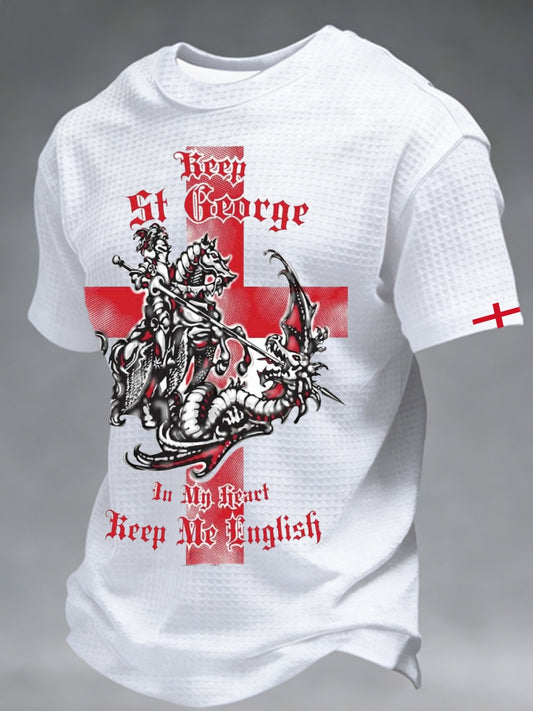 Men's St George's Day Waffle Short Sleeve Tee