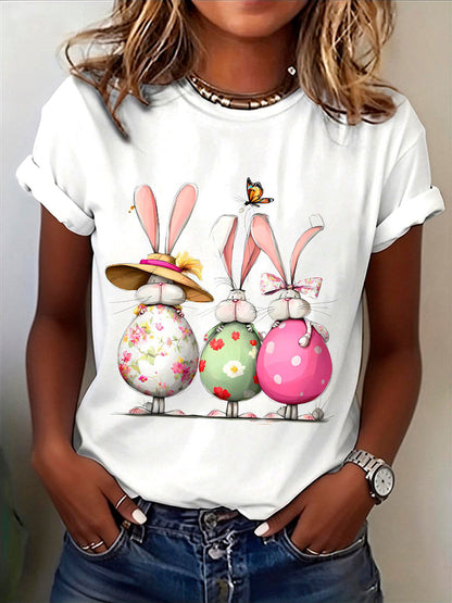 Women's Easter Bunny Short-sleeved T-shirt
