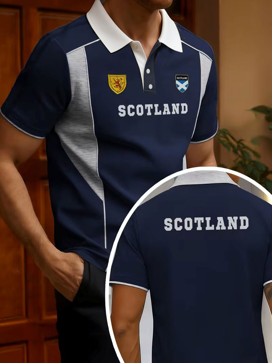Men's Scotland Rugby Lover Printed Casual Tops