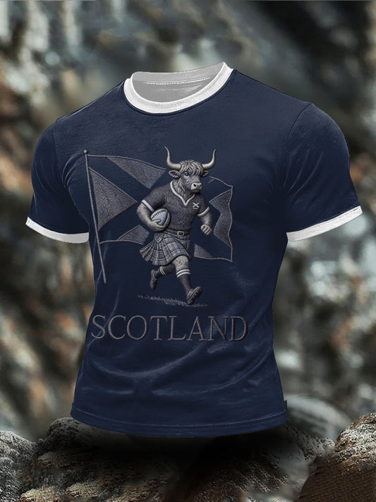 Men's Scotland Rugby Lover Printed T-shirt