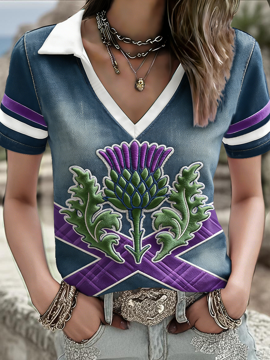 Women's Scotland Rugby Lover Printed Tops