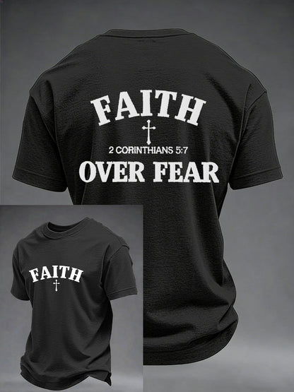 Men's Faith Over Fear Cross Short Sleeve T-shirt