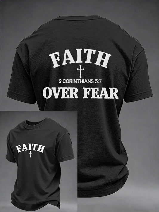 Men's Faith Over Fear Cross Short Sleeve T-shirt