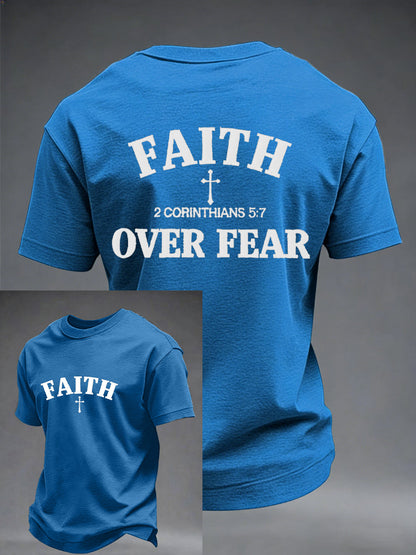 Men's Faith Over Fear Cross Short Sleeve T-shirt