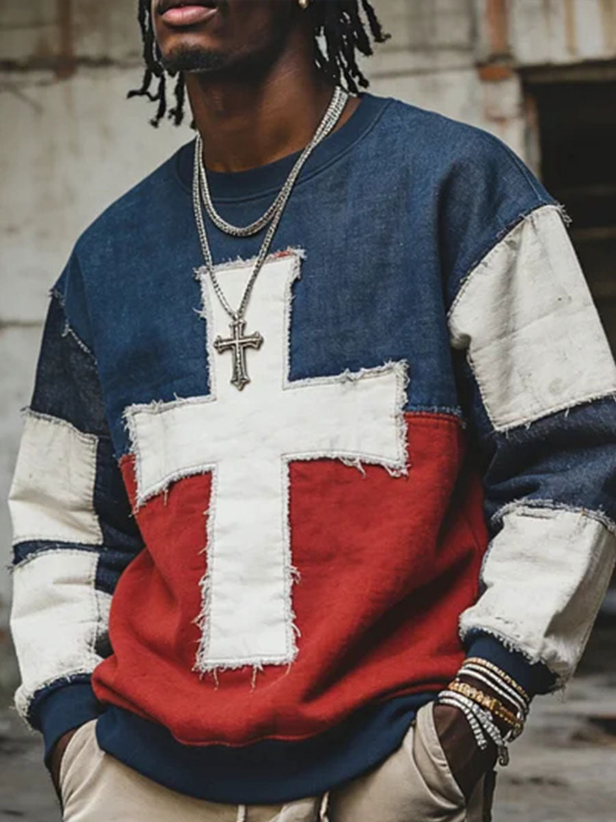 Men's Cross Crew Neck Sweatshirt