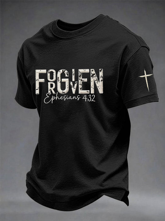 Men's Christian Forgiven Cross Short Sleeve T-shirt
