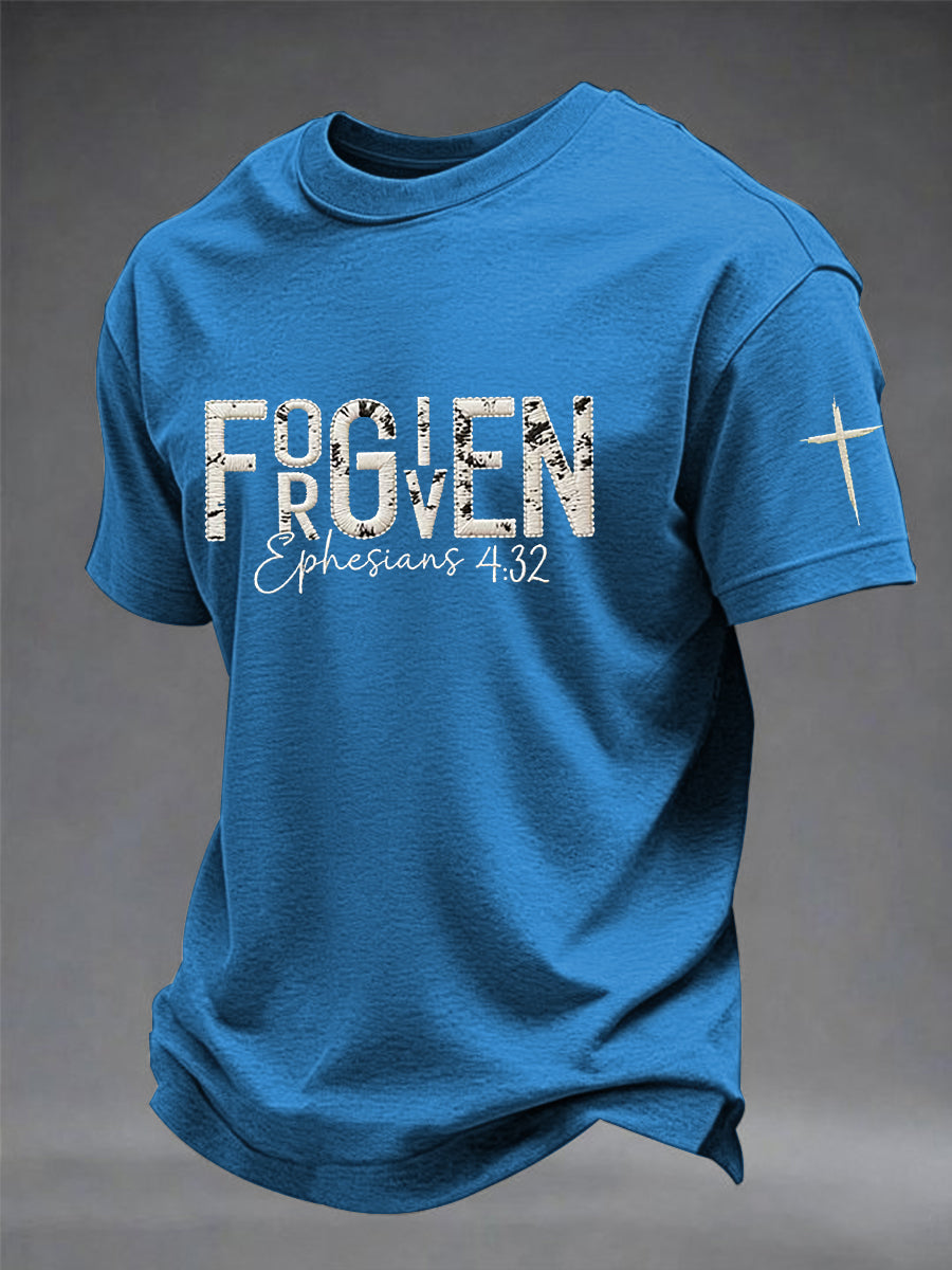 Men's Christian Forgiven Cross Short Sleeve T-shirt