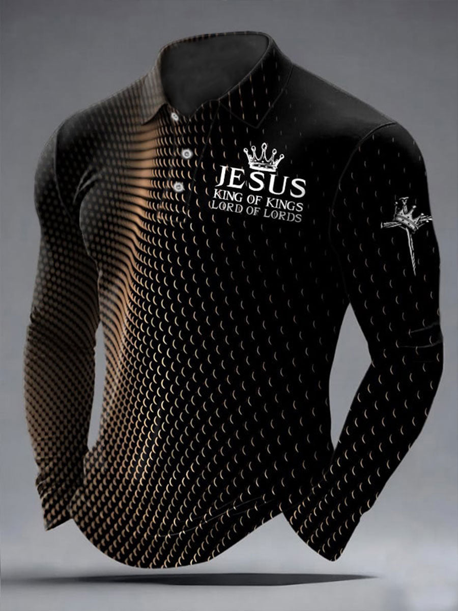 Men's Jesus Cross Long Sleeve Shirt