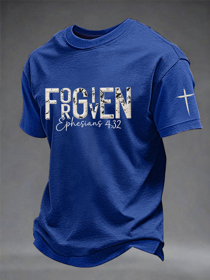 Men's Christian Forgiven Cross Short Sleeve T-shirt