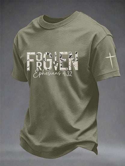 Men's Christian Forgiven Cross Short Sleeve T-shirt