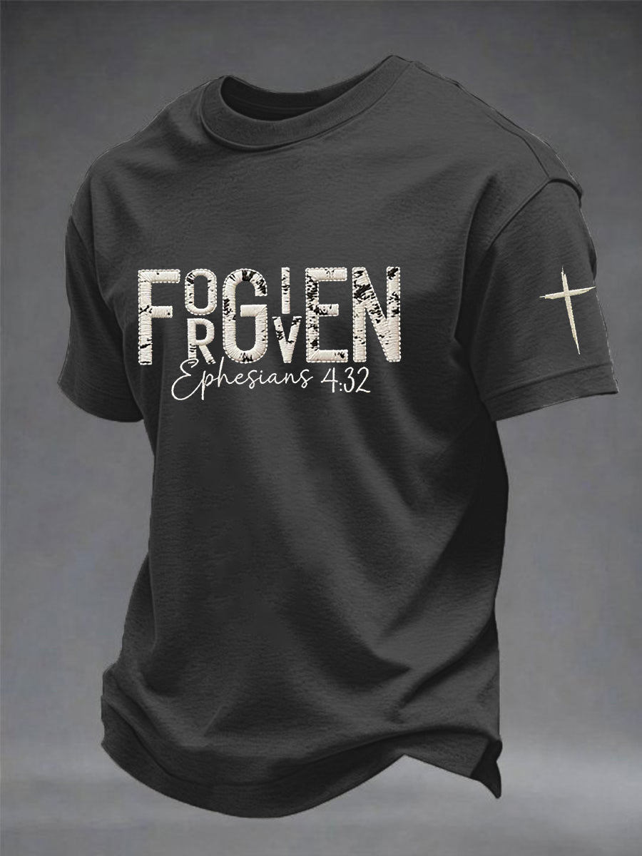 Men's Christian Forgiven Cross Short Sleeve T-shirt
