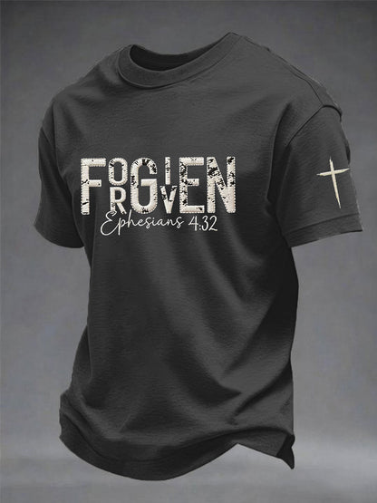 Men's Christian Forgiven Cross Short Sleeve T-shirt