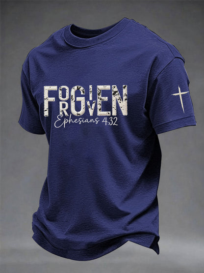 Men's Christian Forgiven Cross Short Sleeve T-shirt