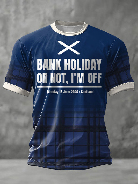 Men's Scotland Football Lover Tartan Army Printed T-shirt