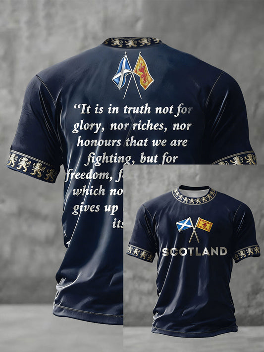 Men's Scotland Football Lover Tartan Army Printed T-shirt
