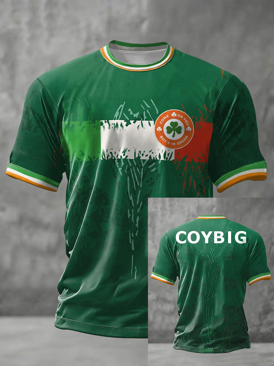 Men's Ireland Football Lover COYBIG Printed T-shirt