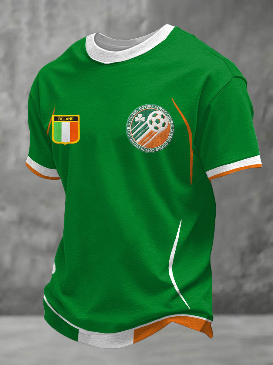 Men's Ireland Football Lover COYBIG Printed T-shirt