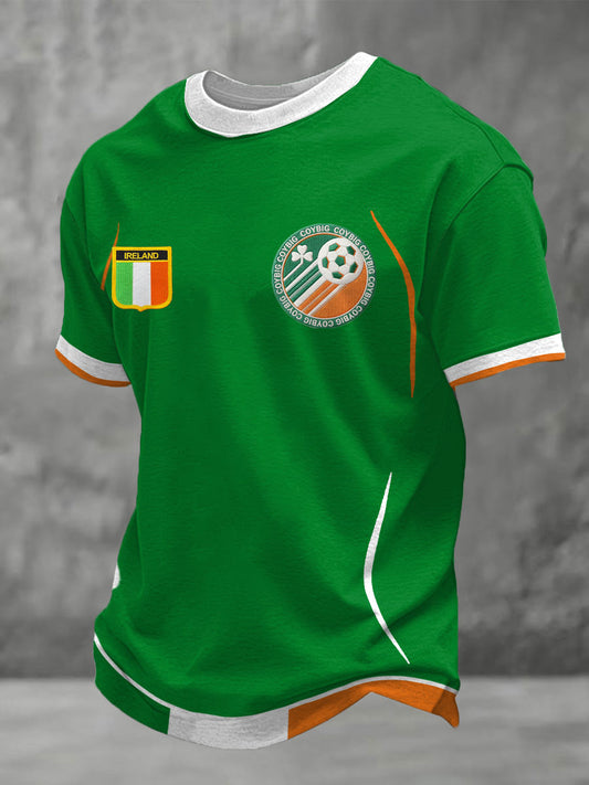 Men's Ireland Football Lover COYBIG Printed T-shirt