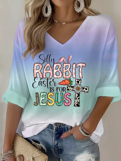 Women's Bunny Easter Waffle T-shirt