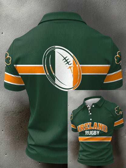 Men's Ireland Rugby Lover Printed Casual Tops