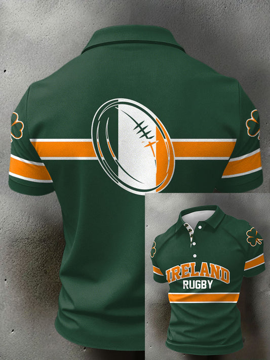 Men's Ireland Rugby Lover Printed Casual Tops