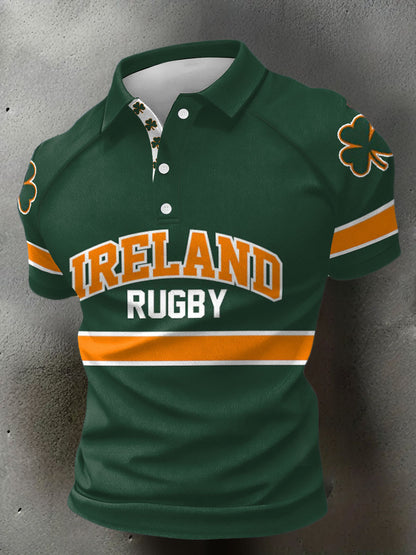 Men's Ireland Rugby Lover Printed Casual Tops