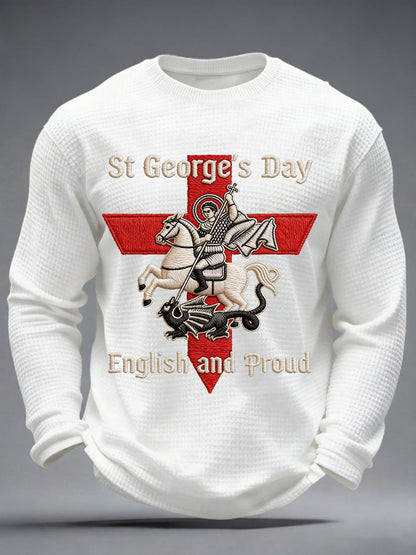 Men's St George's Day Waffle Long Sleeve T-Shirt